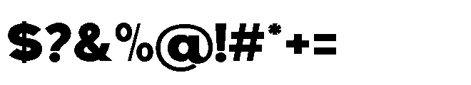 Avtech Black Semi Expanded Font OTHER CHARS