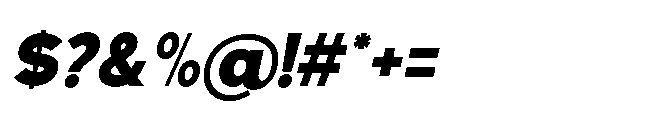 Avtech Black Slanted Font OTHER CHARS