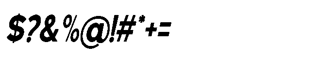 Avtech Bold Condensed Slanted Font OTHER CHARS