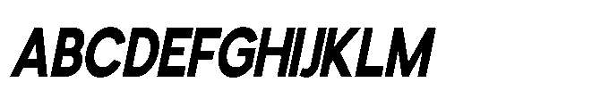 Avtech Bold Condensed Slanted Font UPPERCASE