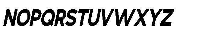 Avtech Bold Condensed Slanted Font UPPERCASE