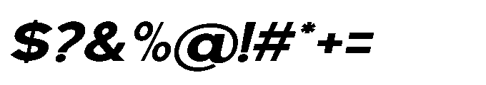 Avtech Bold Expanded Slanted Font OTHER CHARS