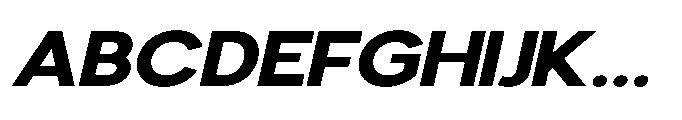 Avtech Bold Expanded Slanted Font UPPERCASE