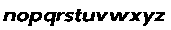 Avtech Bold Expanded Slanted Font LOWERCASE