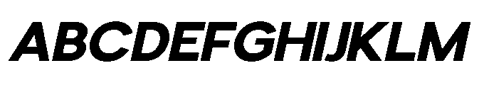 Avtech Bold Semi Expanded Slanted Font UPPERCASE