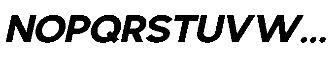 Avtech Bold Semi Expanded Slanted Font UPPERCASE