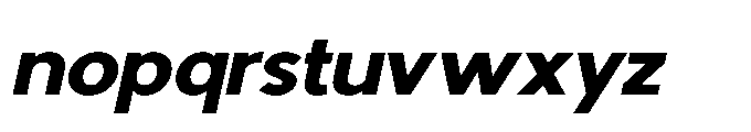 Avtech Bold Semi Expanded Slanted Font LOWERCASE