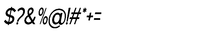 Avtech Condensed Slanted Font OTHER CHARS