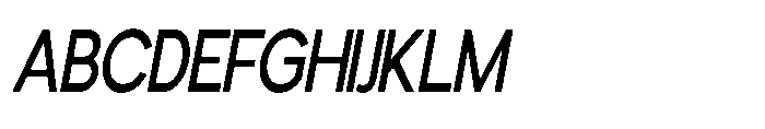 Avtech Condensed Slanted Font UPPERCASE