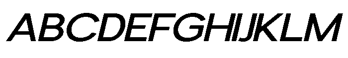 Avtech Expanded Slanted Font UPPERCASE