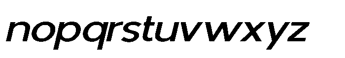 Avtech Expanded Slanted Font LOWERCASE