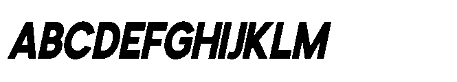 Avtech Extra Bold Condensed Slanted Font UPPERCASE