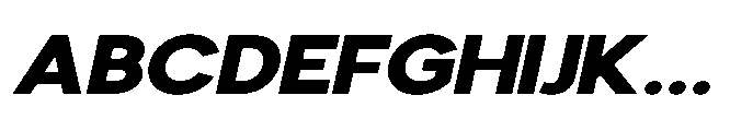 Avtech Extra Bold Expanded Slanted Font UPPERCASE