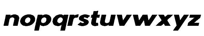 Avtech Extra Bold Expanded Slanted Font LOWERCASE