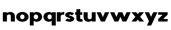 Avtech Extra Bold Expanded Font LOWERCASE