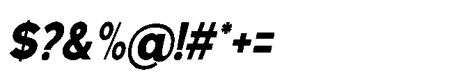 Avtech Extra Bold Semi Condensed Italic Font OTHER CHARS