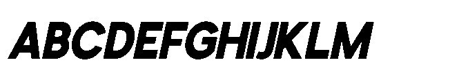 Avtech Extra Bold Semi Condensed Italic Font UPPERCASE