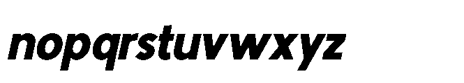 Avtech Extra Bold Semi Condensed Italic Font LOWERCASE