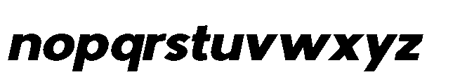 Avtech Extra Bold Semi Expanded Italic Font LOWERCASE