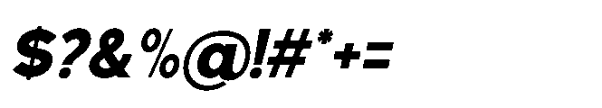 Avtech Extra Bold Slanted Font OTHER CHARS
