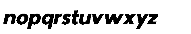 Avtech Extra Bold Slanted Font LOWERCASE