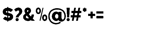 Avtech Extra Bold Font OTHER CHARS