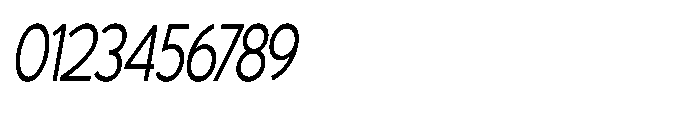 Avtech Extra Light Condensed Slanted Font OTHER CHARS