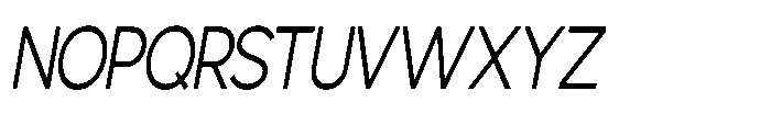 Avtech Extra Light Condensed Slanted Font UPPERCASE