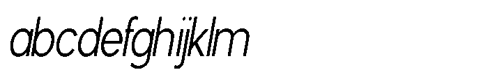 Avtech Extra Light Condensed Slanted FONT