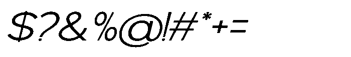 Avtech Extra Light Expanded Slanted Font OTHER CHARS