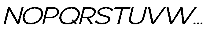 Avtech Extra Light Expanded Slanted Font UPPERCASE