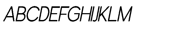 Avtech Extra Light Sem Condensed Italic Font UPPERCASE