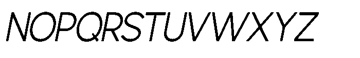 Avtech Extra Light Sem Condensed Italic Font UPPERCASE