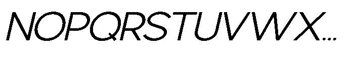 Avtech Extra Light Semi Expanded Italic Font UPPERCASE