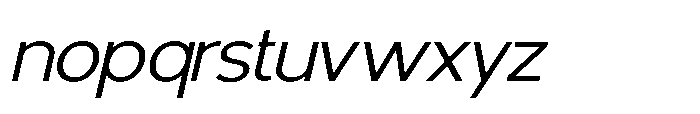Avtech Extra Light Semi Expanded Italic Font LOWERCASE