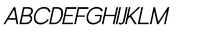 Avtech Extra Light Slanted Font UPPERCASE