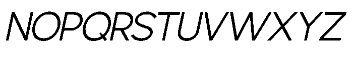Avtech Extra Light Slanted Font UPPERCASE
