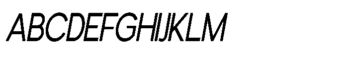 Avtech Light Condensed Slanted Font UPPERCASE