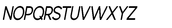 Avtech Light Condensed Slanted Font UPPERCASE