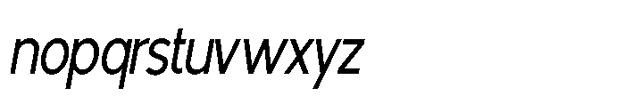 Avtech Light Condensed Slanted Font LOWERCASE