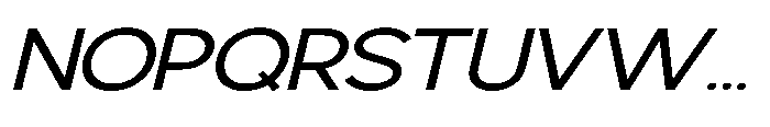 Avtech Light Expanded Slanted Font UPPERCASE