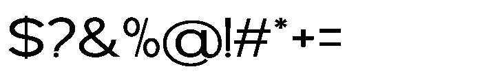 Avtech Light Expanded Font OTHER CHARS
