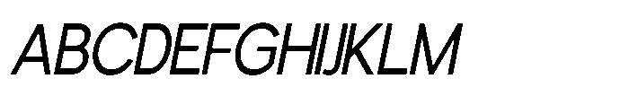 Avtech Light Semi Condensed Slanted Font UPPERCASE