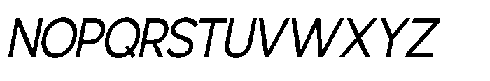 Avtech Light Semi Condensed Slanted Font UPPERCASE