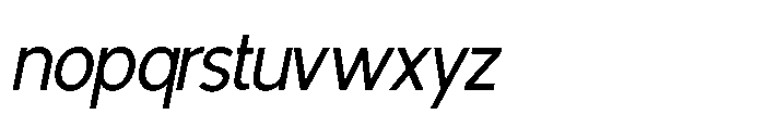Avtech Light Semi Condensed Slanted Font LOWERCASE