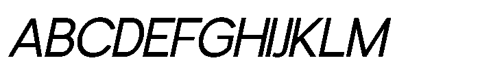 Avtech Light Slanted Font UPPERCASE