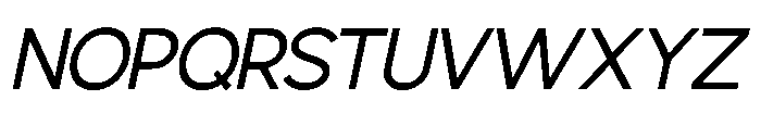 Avtech Light Slanted Font UPPERCASE