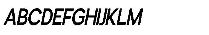 Avtech Medium Condensed Slanted Font UPPERCASE