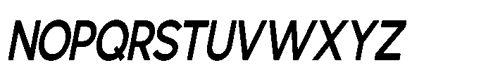 Avtech Medium Condensed Slanted Font UPPERCASE