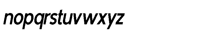 Avtech Medium Condensed Slanted Font LOWERCASE